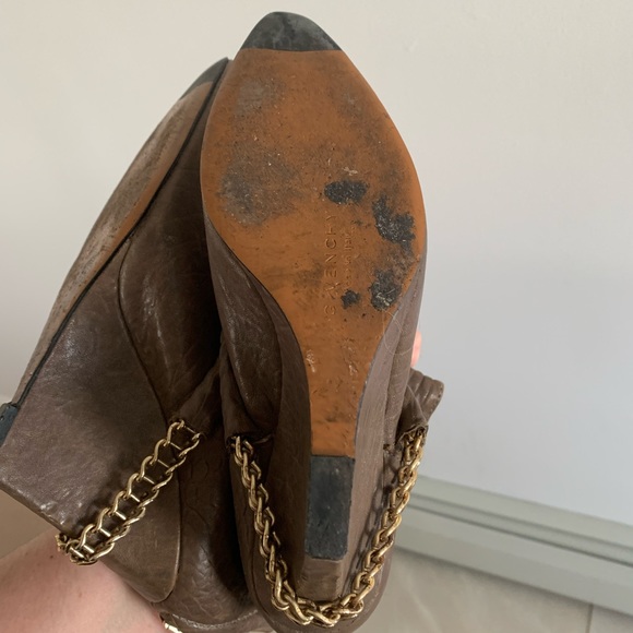 Givenchy gray wedge chain boots 37 - Picture 7 of 9